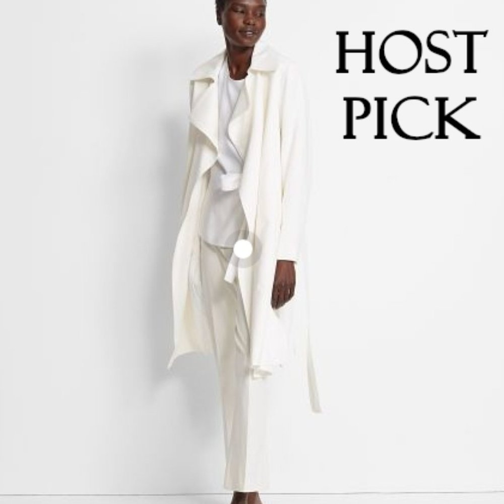 *S* NWT Club Monaco winter white trench coat jacket, M - Picture 1 of 4